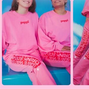 Poppi limited edition BIRTHDAY SUIT pink sweatpants joggers